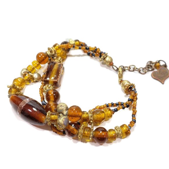 Multi Strand Glass Beads Bracelet City - Picture 2 of 6